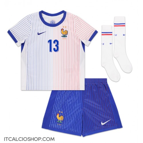Francia Kante #13 Seconda Maglia Bambino Europei 2024 Manica Corta (+ Pantaloni corti)
